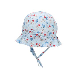 Sterntaler Girls' Blue Flower Hat, turquoise