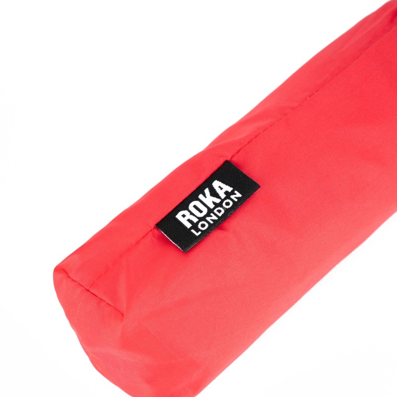 ROKA London Waterloo SMALL Ultra Light Umbrella Recycled Nylon Poppy
