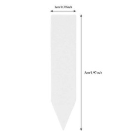 Pack of 100 Plant Name Tag Label Marker Plastic Flower Seeds Vegetable Name Stake (White)