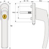ABUS FG200 B SB Lockable Window Handle Brown Set of