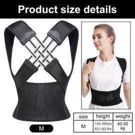 GAROMIA Back Support Belt Back Straightener Adjustable Back Posture Belt Straight Back Straightener Breathable Posture Trainer Posture Corrector Back for Youth Women