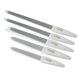 Professional Nail Files Set from Solingen Manicure Files Made in Germany 2-Sided Fine / Coarse Pedicure Sapphire Nail Files in Various Sizes for Optimal Nail Care for Hands and Feet (Set of 5)