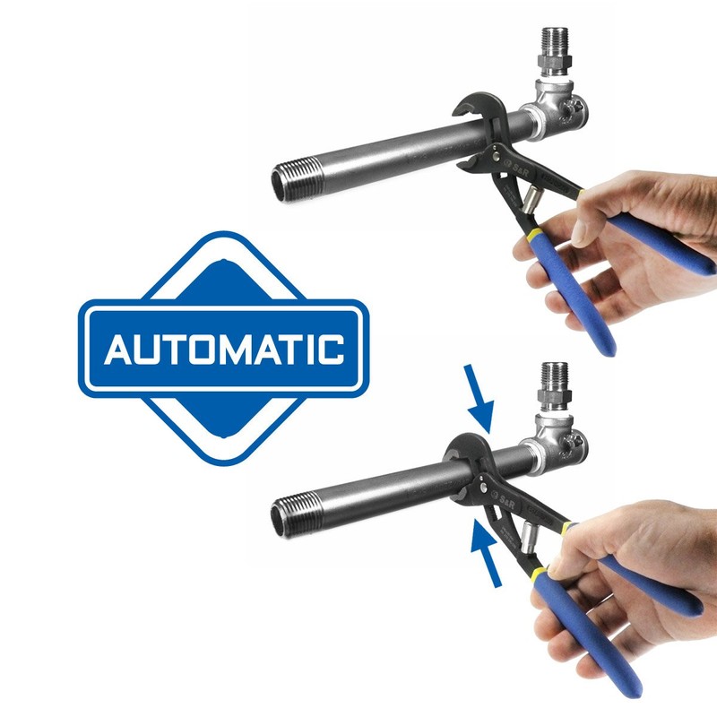 S&R Automatic Waterpump Pliers 240 x 35 mm, CR-V, Double-Coated