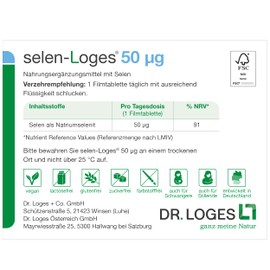 Selen-Loges 50 µg - 60 Film-Coated Tablets - Dietary Supplement with Selenium