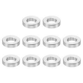 PATIKIL M4 Stainless Steel Spacer 10 Pieces Metal Spacer Stainless Steel 4.2mm ID x 8mm OD x 2mm L Stainless Steel Round for 5/32" or M4 Screw Bolt
