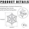 MILACOLATO Christmas Snowflake Earrings For Women Girls 925 Sterling Silver
