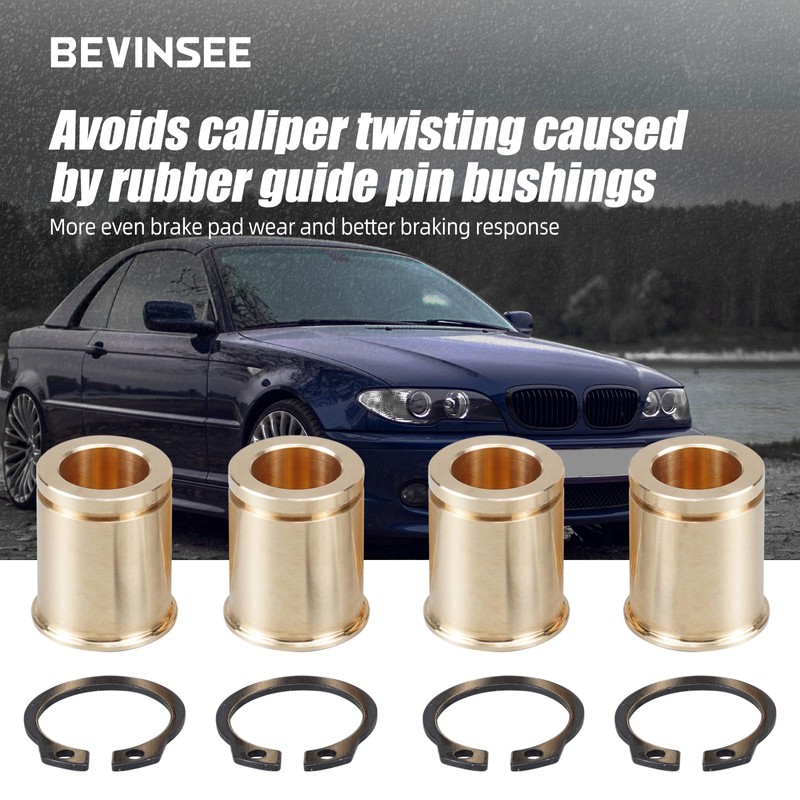 Bevinsee Brass Brake Caliper Bushing Compatible with E30 E36 E46