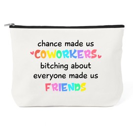 Coworker Work Bestie Gifts for Women Coworker Birthday Gifts for Friends Makeup Bags Cosmetics Bag Christmas Galentines Day Valentines Day Toiletry Bag Thanksgiving Day Gift for Colleague Coworkers