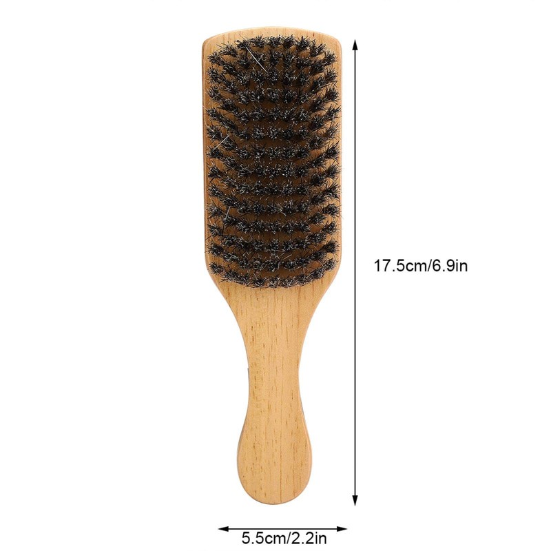 Cepillo de madera para barba de bigote, cepillo de barba