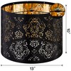 GO&SO Drum Black Lamp Shades 13 Inches - Industrial Laser