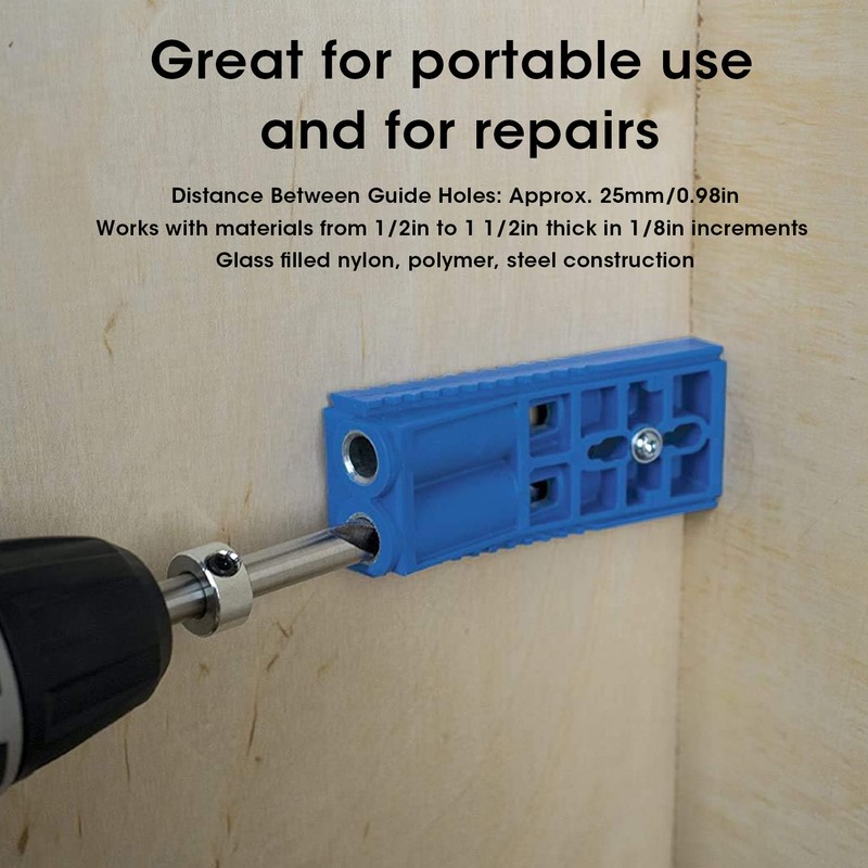 Pocket Hole Jig Set 9 Depth Settings 15 Degree Inclined