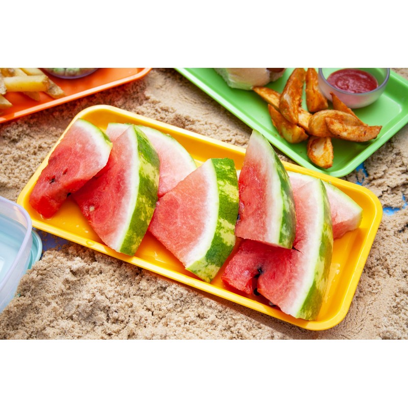 Harfield Polycarbonate Plastic Individual Serving Platter Red (Pack of 2)
