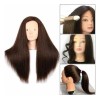 Leeven Maniqui Cabeza Cabello Sintético Negro 50 Cm Leeven