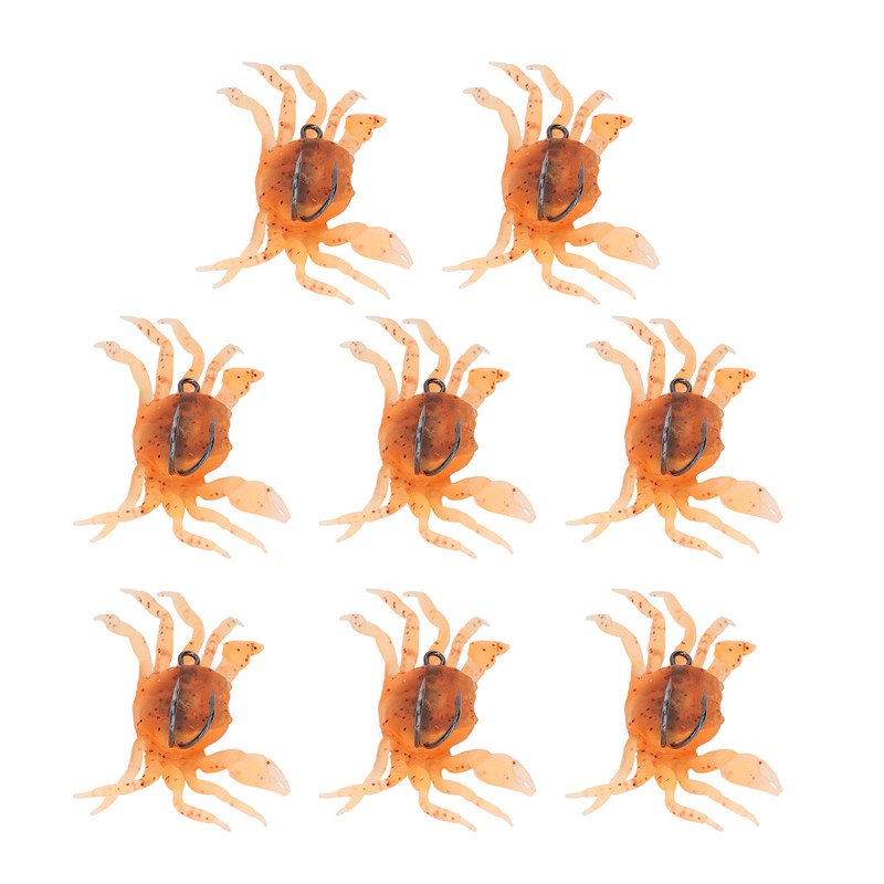 8Pcs Artificial Crab Bait 13cm 33.5g Simulation Crab Soft Lure