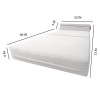 Amfuton White Sleeper Chair Folding Foam Beds, Portable Flip Couch
