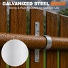 12 PCS Fence Post Brackets 2-3/8", Heavy Duty Galvanized Steel