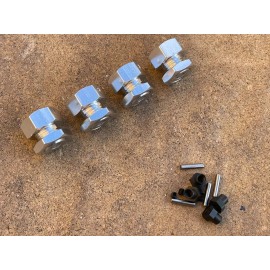 RC Part Aluminum Adapters convert 14mm to 17mm hex for Arrma vorteks 3S Silver