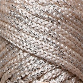 Lukche 1.5mm x 153 Yards Premium Polyester Macrame Cord Sparkle, Colorful Rope, Yarn Crochet, Macrame Supplies for Bag Craft Wall Hangers, Bags, Bottom Plates, Carpets(Damson)