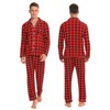 SWOMOG Couples Christmas Pajamas Set Women & Men Long Sleeve