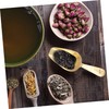 Zerodeko 3pcs Quality Small Tea Spoons Metal Leaf Scoop Bean