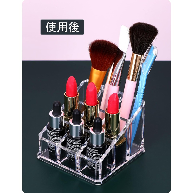 MOSIKER Lipstick Case, Acrylic, Cute, Mini Makeup Box, Lipstick Storage
