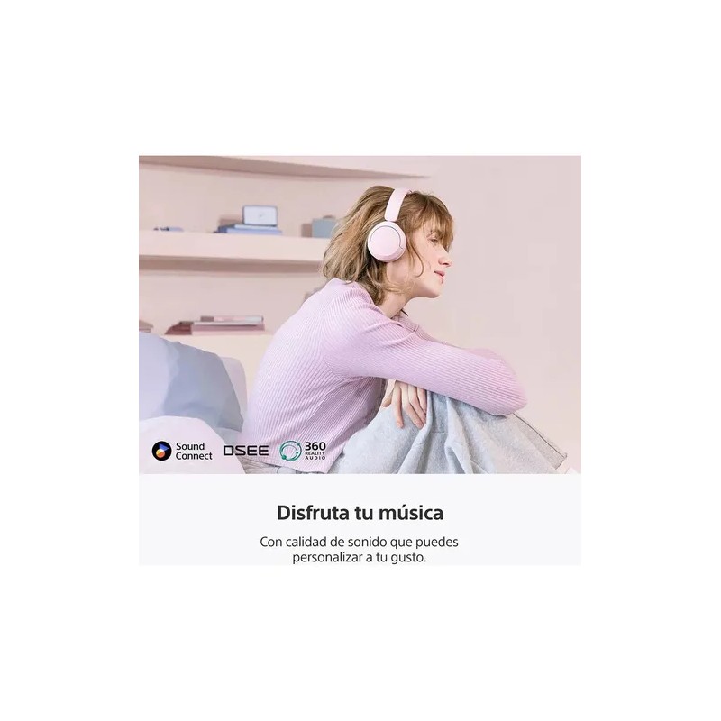 Audífonos Inalámbricos Sony Wh-ch520 Color Rosa