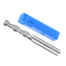 CoCud 2-Flute Spiral End Mill Bits, 5mm Diameter 30mm Length, High Speed Steel Straight Milling Cutter with Storage Case- (Applications: for Plywood Hardwood Plastic),
