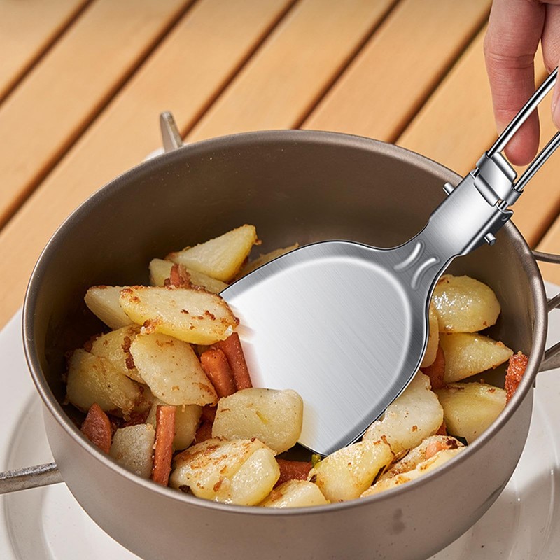 Camp Kitchen Set,6 Piece Folding Soup Spoon Travel Utensils Kit