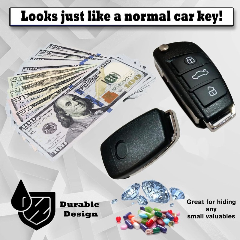 Car Key Safe - Easy Open Hidden Secret Compartment, Discreet