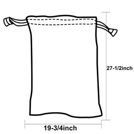 TopTie 6 PCS Christmas Gift Bags Large Canvas Drawstrings Bag 19-3/4 x 27-1/2 Inches, Christmas Decorations