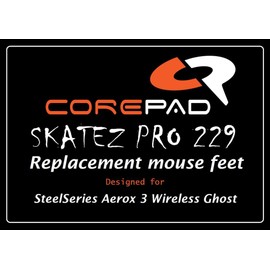 Corepad Skatez PRO 229 Ersatz Mausfüße kompatibel mit SteelSeries Aerox 3 Wireless Ghost/SteelSeries Aerox 3 2022 Edition/SteelSeries Aerox 5 / SteelSeries Aerox 9