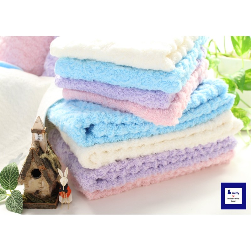丸栄タオル(Maruei-towel)今治タオル ハンカチ クールミッフィー もこもこミニ アイボリー