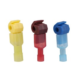 120 pcs 3 Color Quick Disconnects Kit Self-Stripping Electronic Connector Quick Splice Wire Terminals T-Tap Self-Stripping