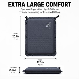 Inflatable Seat Cushion Reversible Extra Large Portable Travel Camping