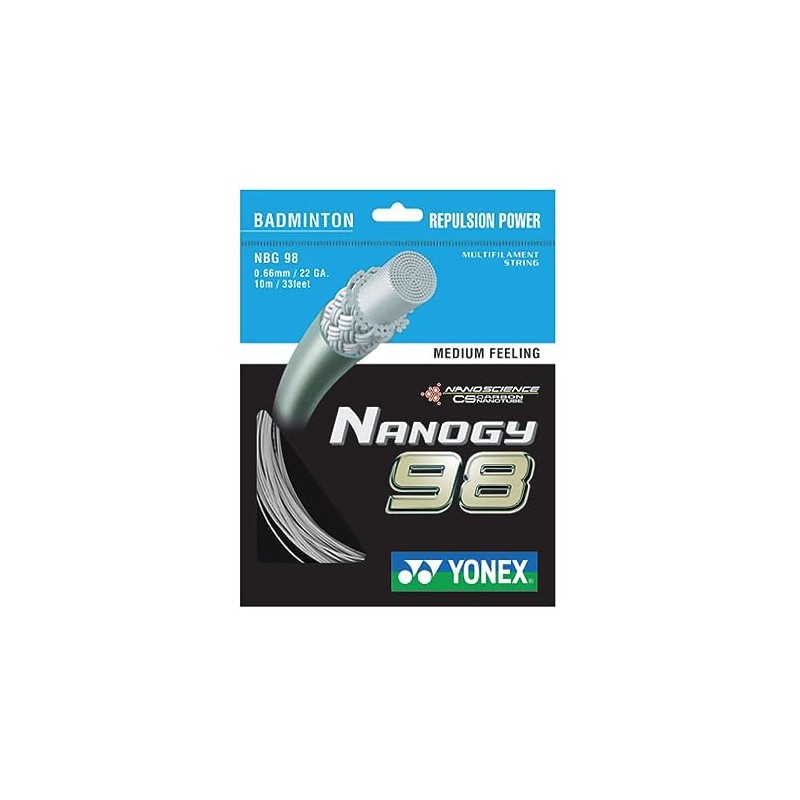 Yonex Nanogy 98 Medium Feeling Badminton String Silver Grey