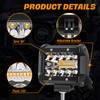 BESTZHEYU 4 Inch 60W LED Hitch Light with 3 Inch