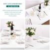 Showgeous White Tablecloths Rectangular Polyester Tablecloth for 8ft Rectangle Tables