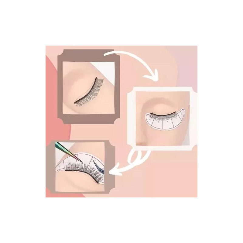 Veraly 280 Parches Guía Extensión Pestañas Aplicación Lashes Ojos F