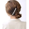 Vingtaine H7349-WH- Color Thin Barrette, Simple, Mature Style, Enameled Hair