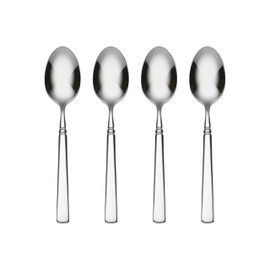 Oneida Easton Fine Flatware Teaspoons, Set of 4 , 18/10 Stainless Steel, Silverware Set, Dishwasher Safe