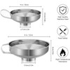 Stainless Steel Canning Funnel, 2 Pack Wide Mouth Jam Jar
