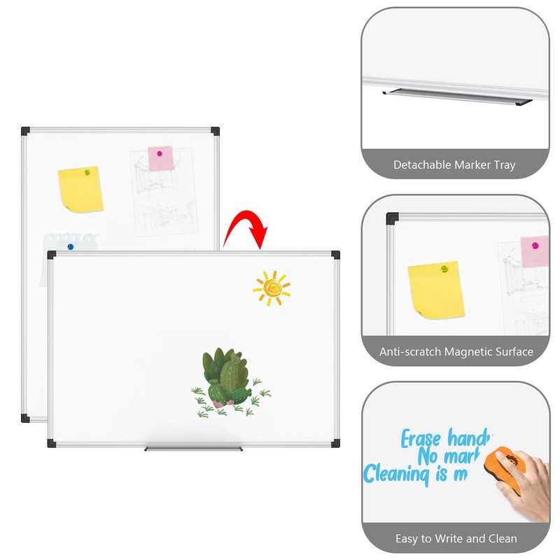 XBoard Magnetic Dry Erase Whiteboard 48 x 36 Inch, 4'