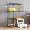 Oneluck Cat Cage Indoor with Litter Box 3-Tier DIY Cat