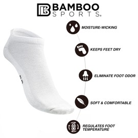 Super Soft and Comfortable No Show Bamboo Workout Socks Mens Socks Size 13-15