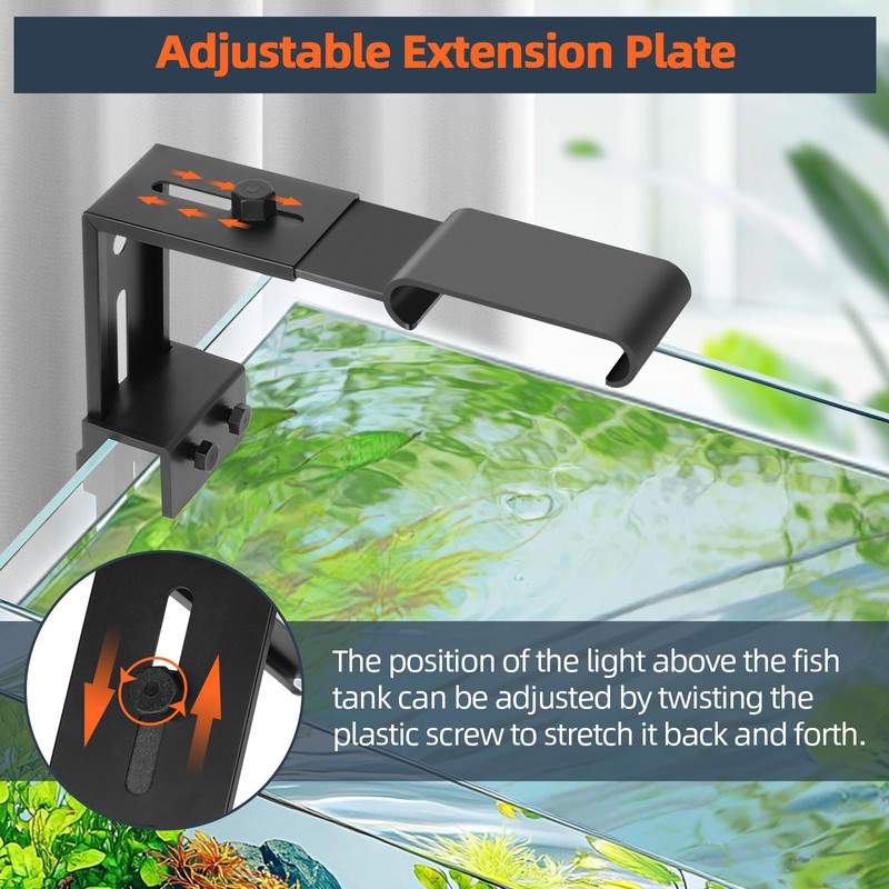 hygger Aquarium Light Clip Holder (for HG-957),1 Piece, Aquarium Fish