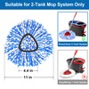 4 Pack Mop Replace Heads for 2 Tank System, Spin