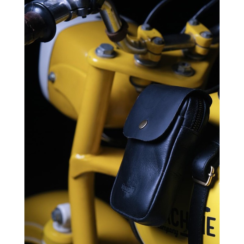 Trip Machine Company Genuine Leather Motorcycle Fuel Tank Straps, Heavy