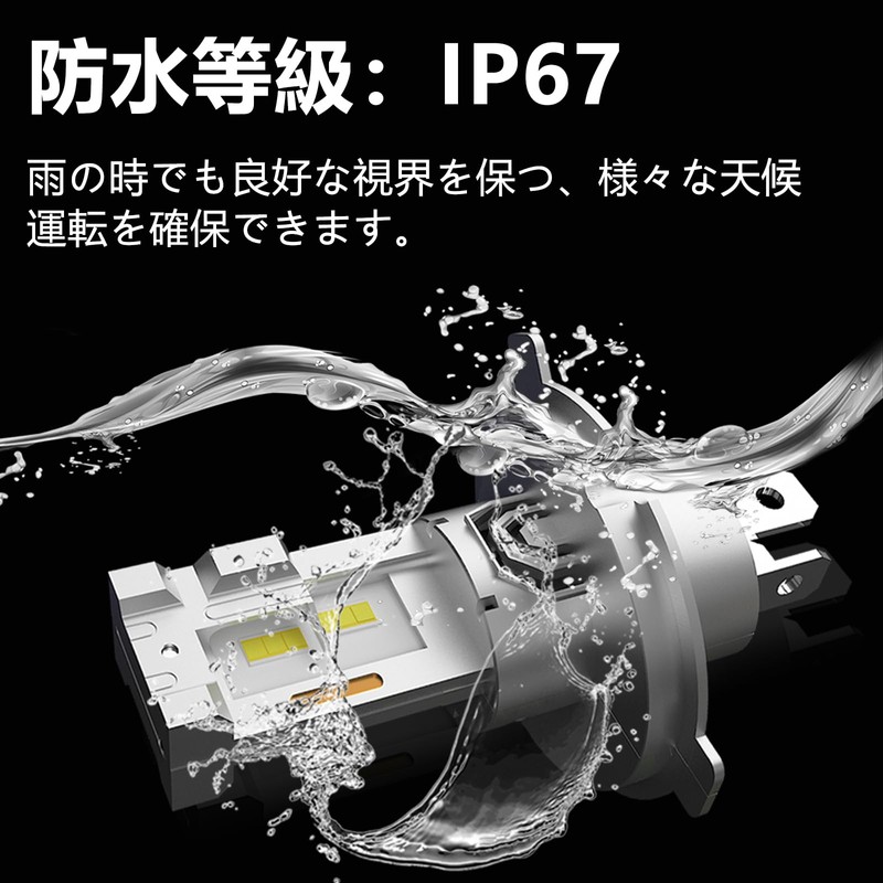 CIWENDAN H4 Hi/Lo LED Headlight, Explosive Light, 18,000 LM, Compatible
