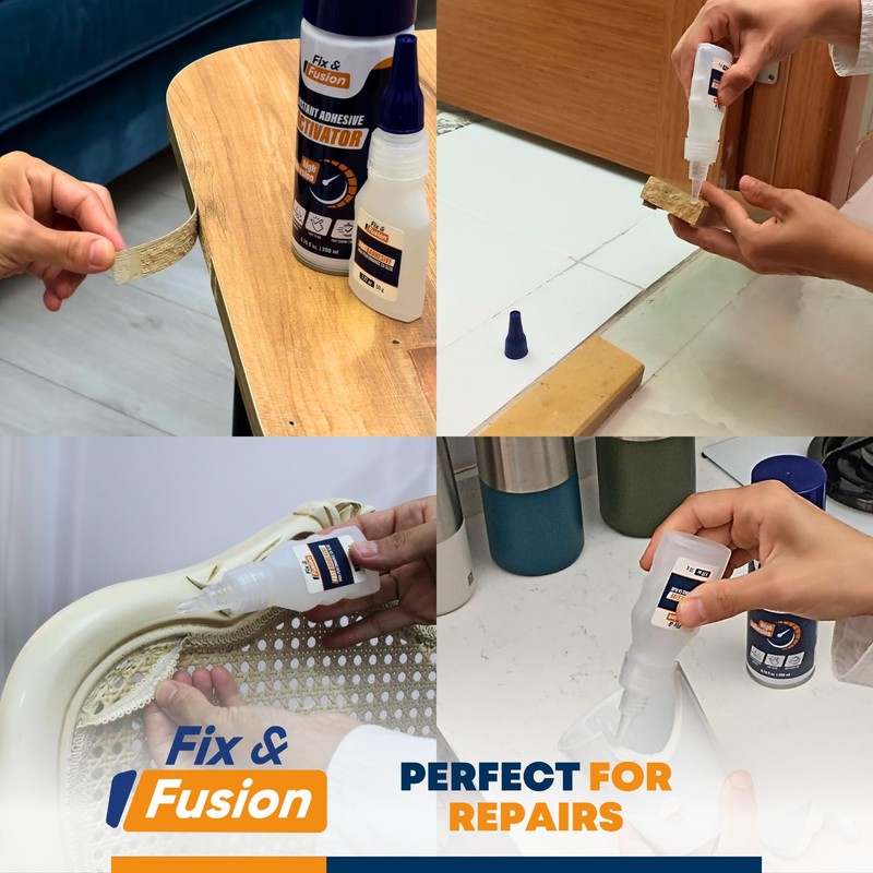 FIX & FUSION Ca Super Glue (3.5 Oz) with Activator