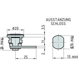 Basi 9000-1313 Lever Lock Silver, Multicoloured